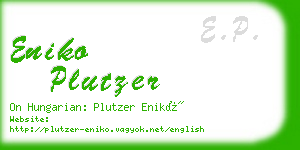 eniko plutzer business card